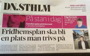 DN STHLM:s förstasida i dag, 19 augusti.
