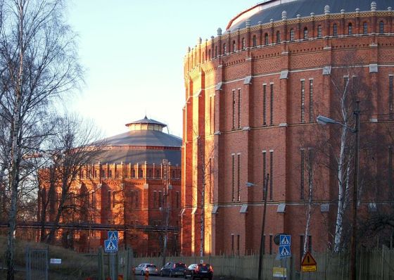 Ferdinand Bobergs gasklockor. Bild från Holger.Ellgaard, Wikimedia.