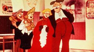 Karl-Bertil sjunger julsånger på ölcaféet. Bild från svt.se - där ni kan se julsagan på julaftons kväll, precis som varje år.