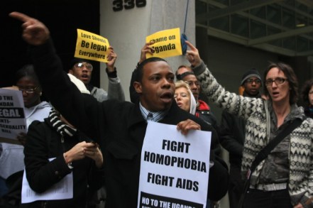 HOMOPROTEST. Demonstrationer mot Ugandas antigay-lagstiftning är inget nytt. Här i New York 2009. Bild Wikimedia/riekhavoc.