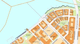 BÖR BLI BAD. Folkpartiet vill att båda de streckade sträckorna blir officiella bad, både Kristinebergs Strand till vänster och Hornsbergs Strand till höger.