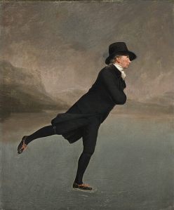 SPORTLOVSAKTIVITET? Fler bör få chansen att glida fram på isen, som "The Skating Minister" på Henry Raeburns målning från 1790-talet (bildkälla: Wikimedia).