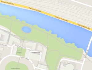 Vad heter parken egentligen..? Namnlös plats på kartan från Google Maps.