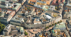 STUREGALLERIAN. Stora delar av kvarteret Sperlingens backe hotas av rivning. Bild från Stockholm stad, kulturmiljöutskottets handlingar.